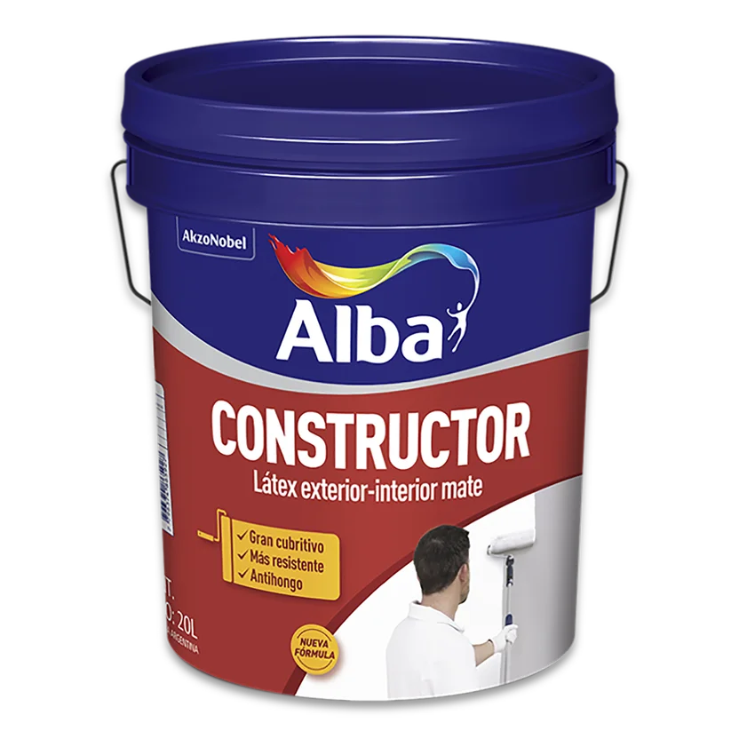 Pintura látex de interior y exterior blanco mate antimoho 20 L